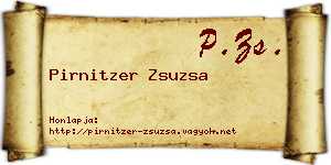 Pirnitzer Zsuzsa névjegykártya
